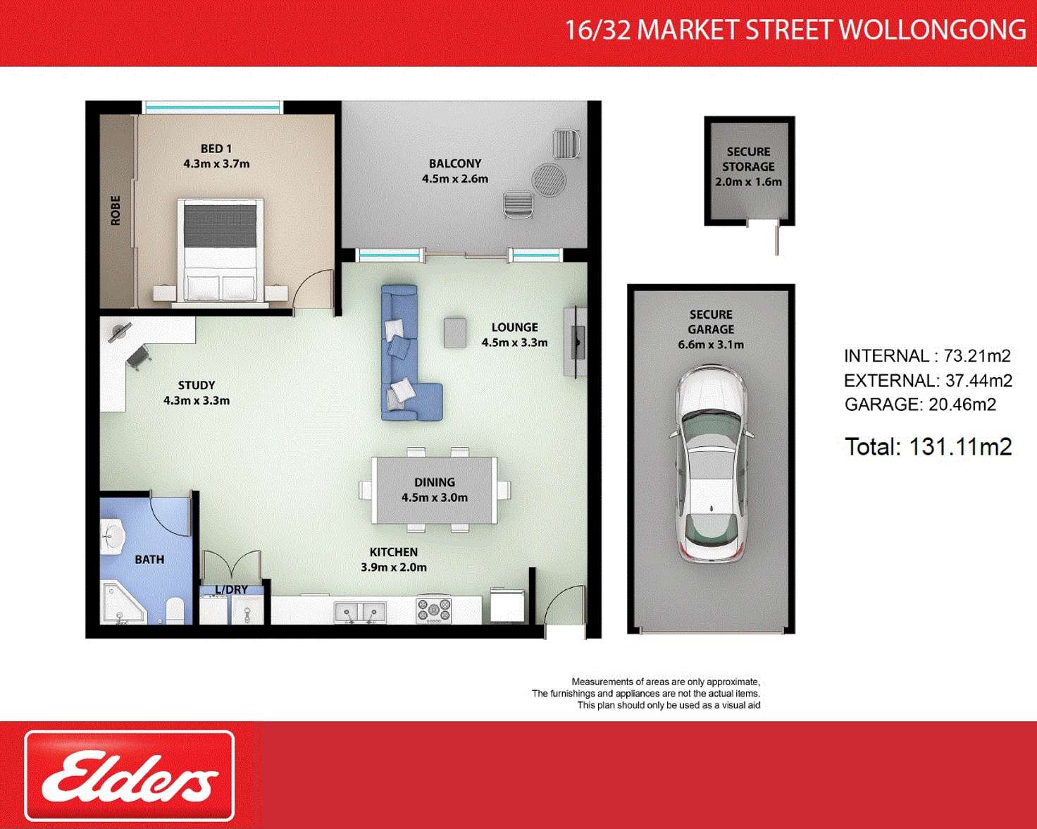 Floorplan of Homely unit listing, 16/22 Market Street, Wollongong NSW 2500