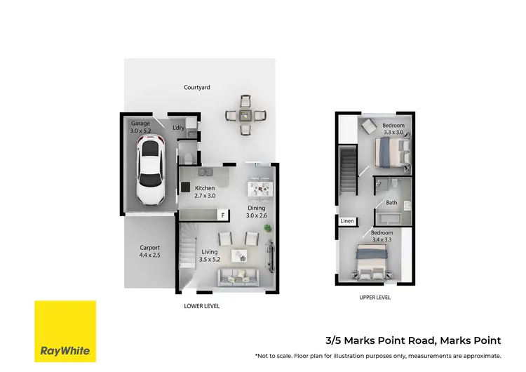 Floorplan of Homely townhouse listing, 3/5 Marks Point Road, Marks Point NSW 2280