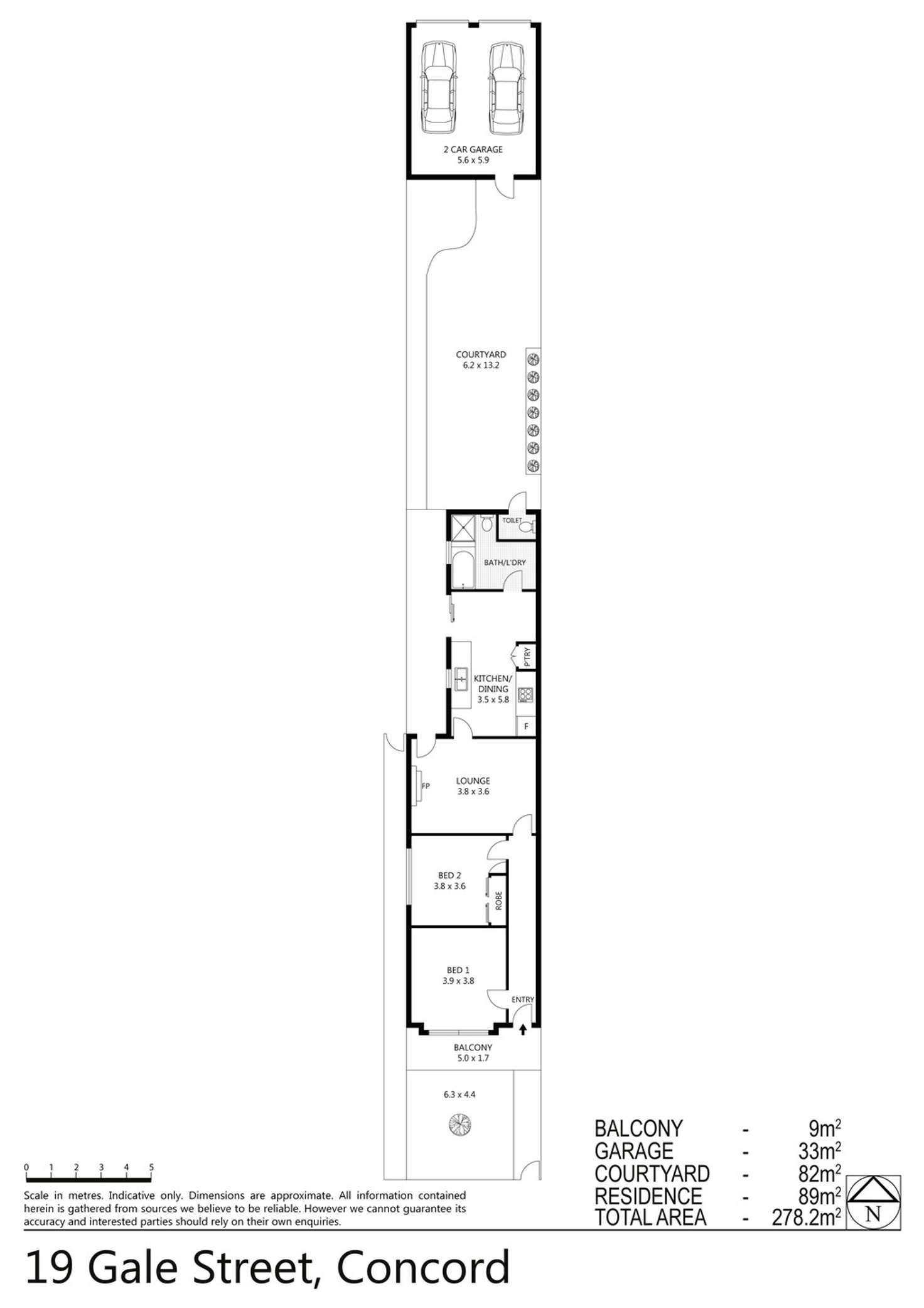 Floorplan of Homely semiDetached listing, 19 GALE STREET, Concord NSW 2137