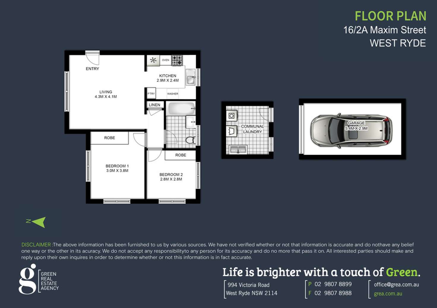 Floorplan of Homely unit listing, 16/2a Maxim Street, West Ryde NSW 2114