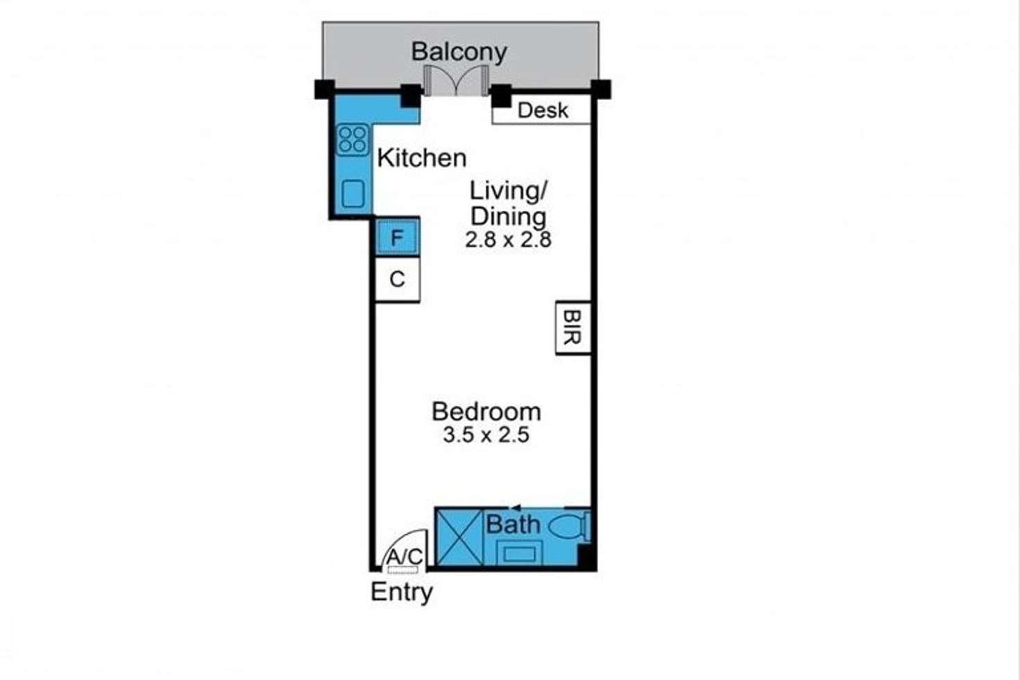 Floorplan of Homely apartment listing, 1017/480 Collins Street, Melbourne VIC 3000
