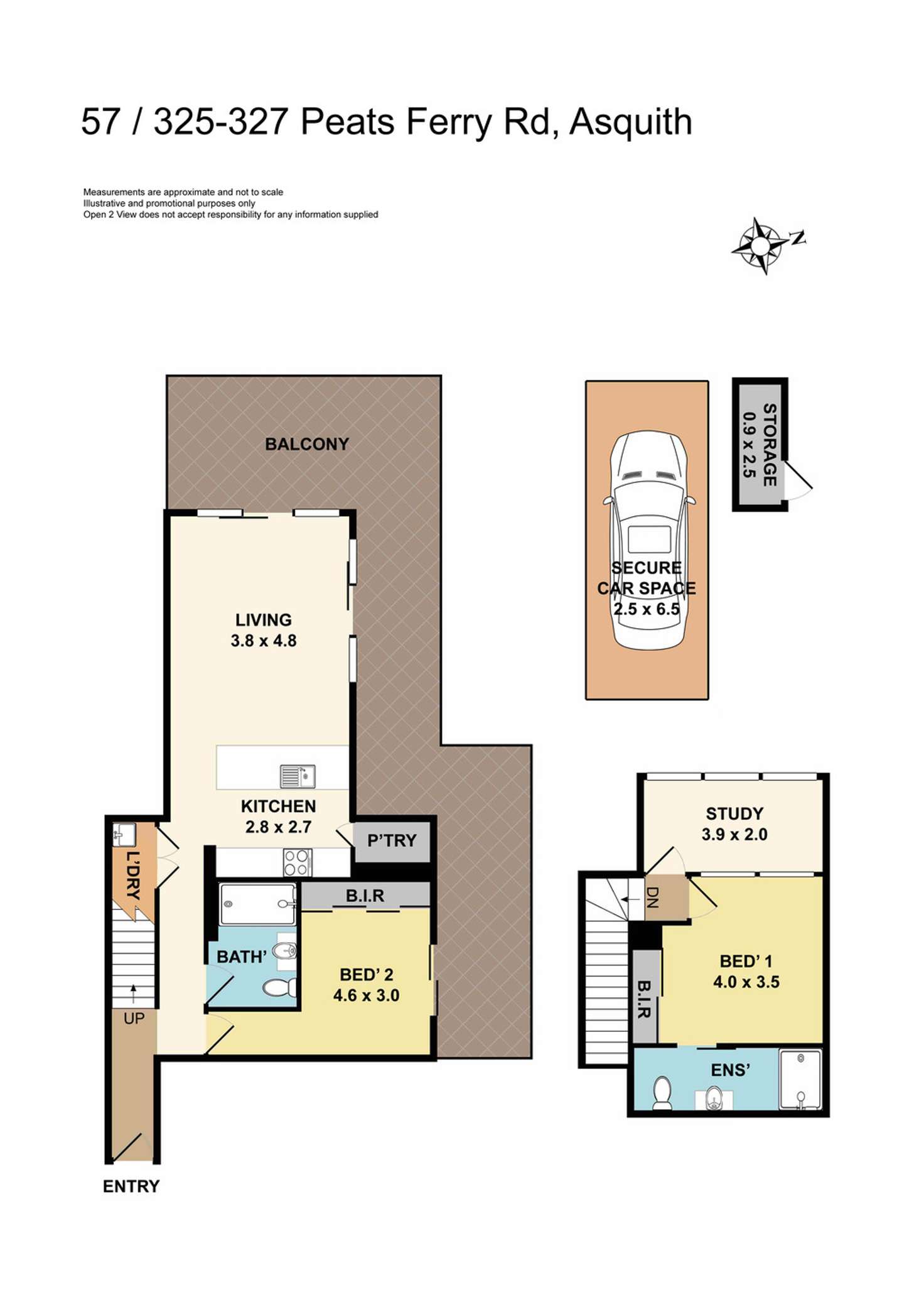 Floorplan of Homely apartment listing, 57/325 - 331 Peats Ferry Road, Asquith NSW 2077