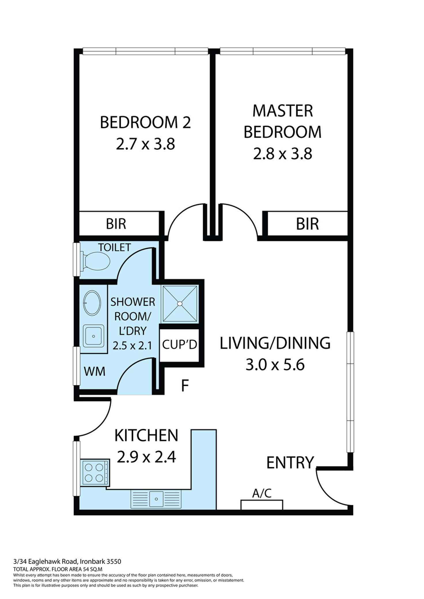 Floorplan of Homely house listing, 3/34 Eaglehawk Road, Ironbark VIC 3550