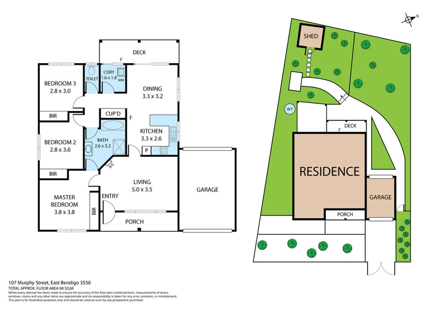 Floorplan of Homely house listing, 107 Murphy Street, East Bendigo VIC 3550