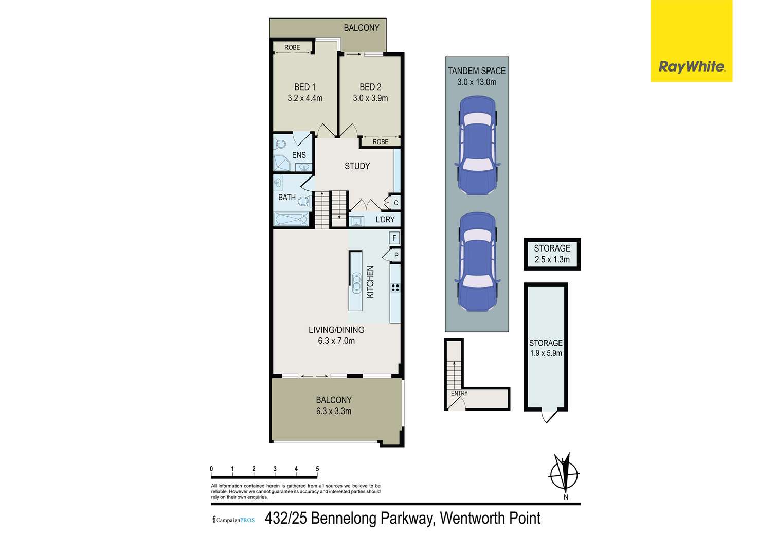 Floorplan of Homely apartment listing, 432/25 Bennelong Pkwy, Wentworth Point NSW 2127