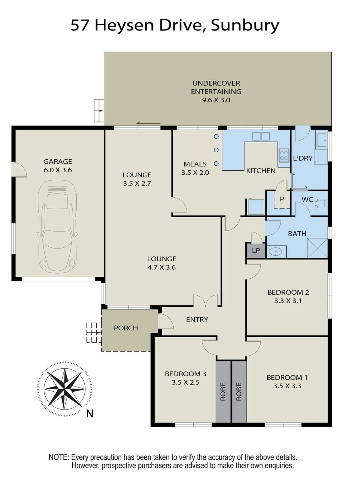 Floorplan of Homely house listing, 57 Heysen Drive, Sunbury VIC 3429