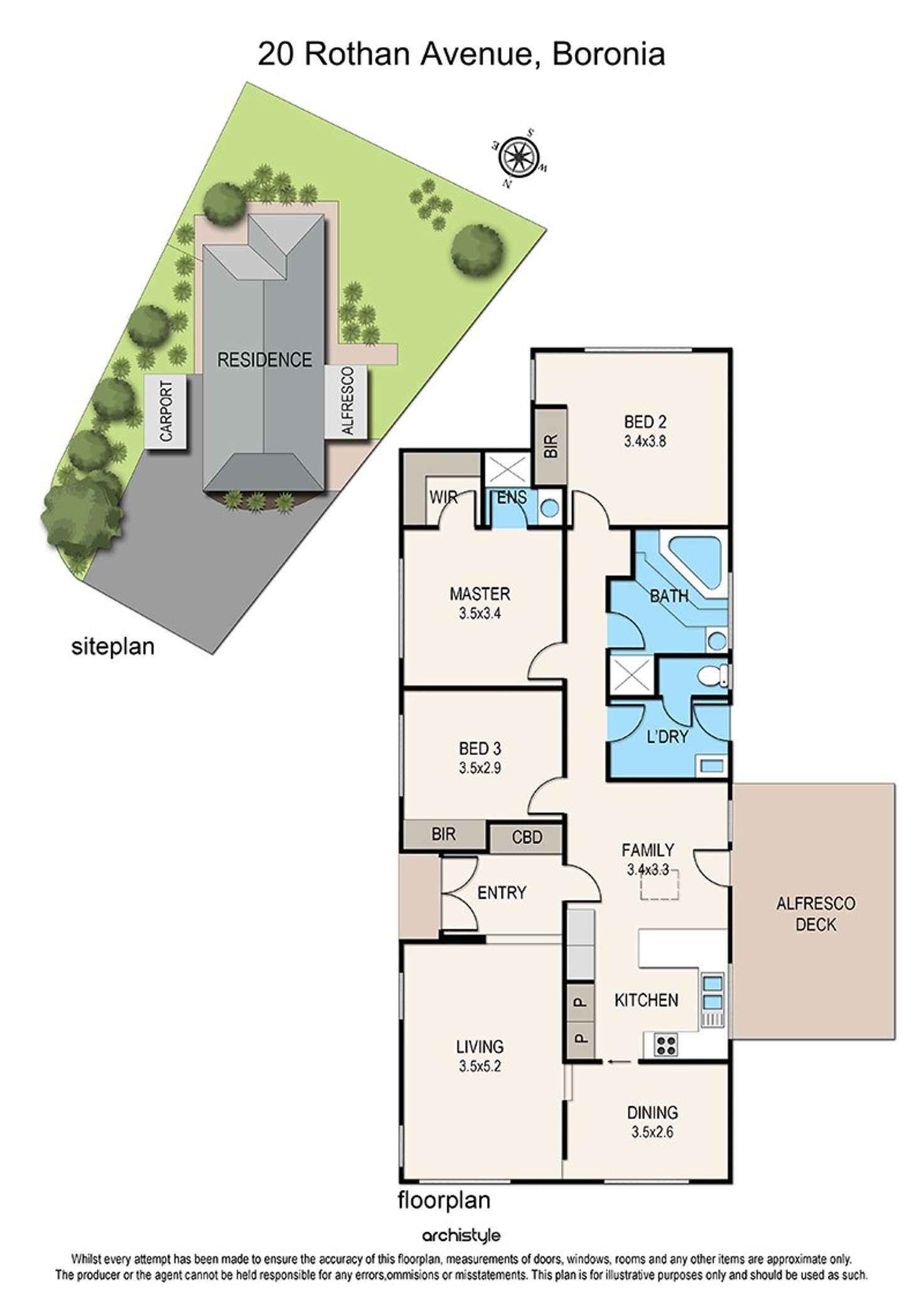 Floorplan of Homely house listing, 20 Rothan Avenue, Boronia VIC 3155