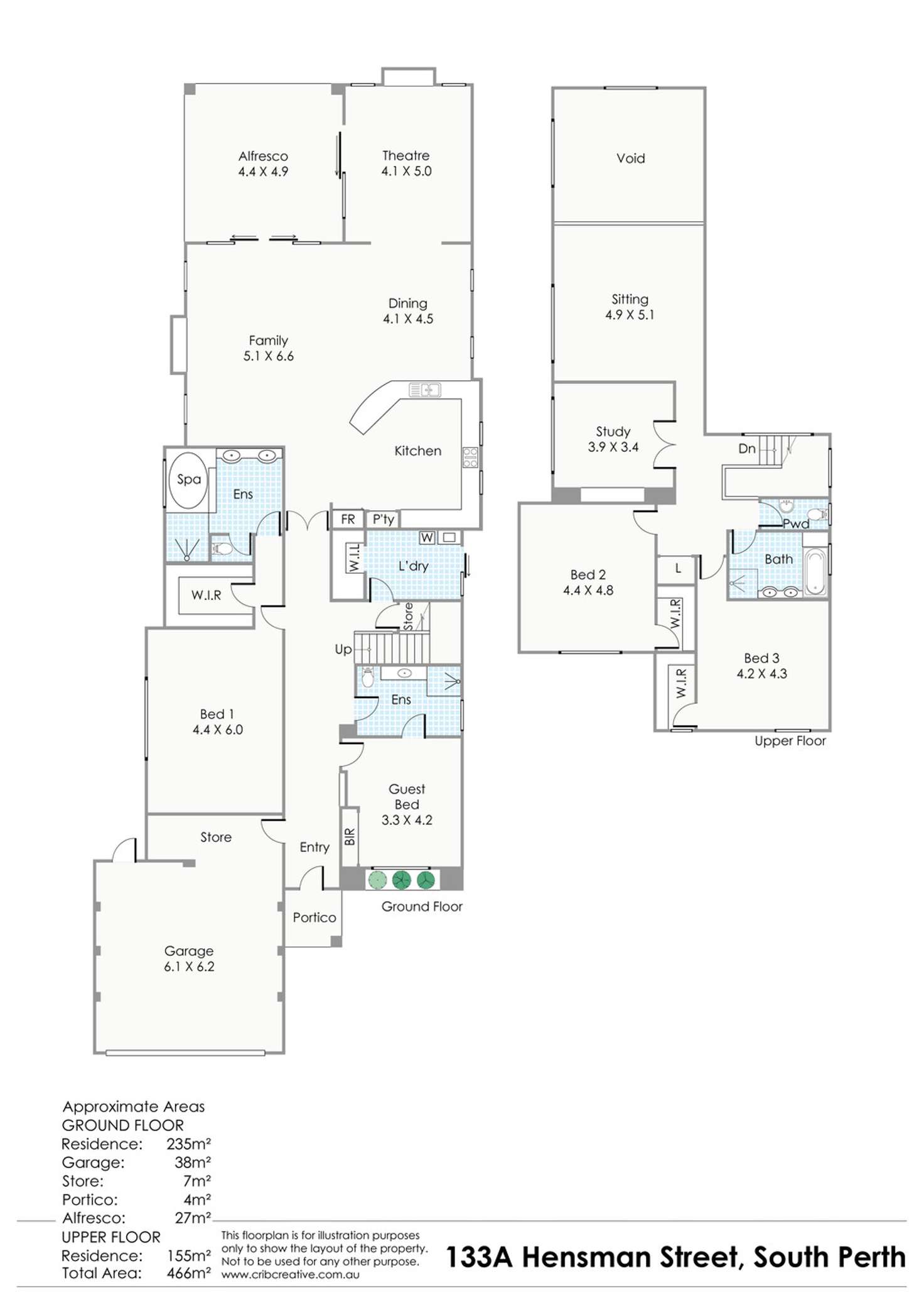 Floorplan of Homely house listing, 133A Hensman Street, South Perth WA 6151