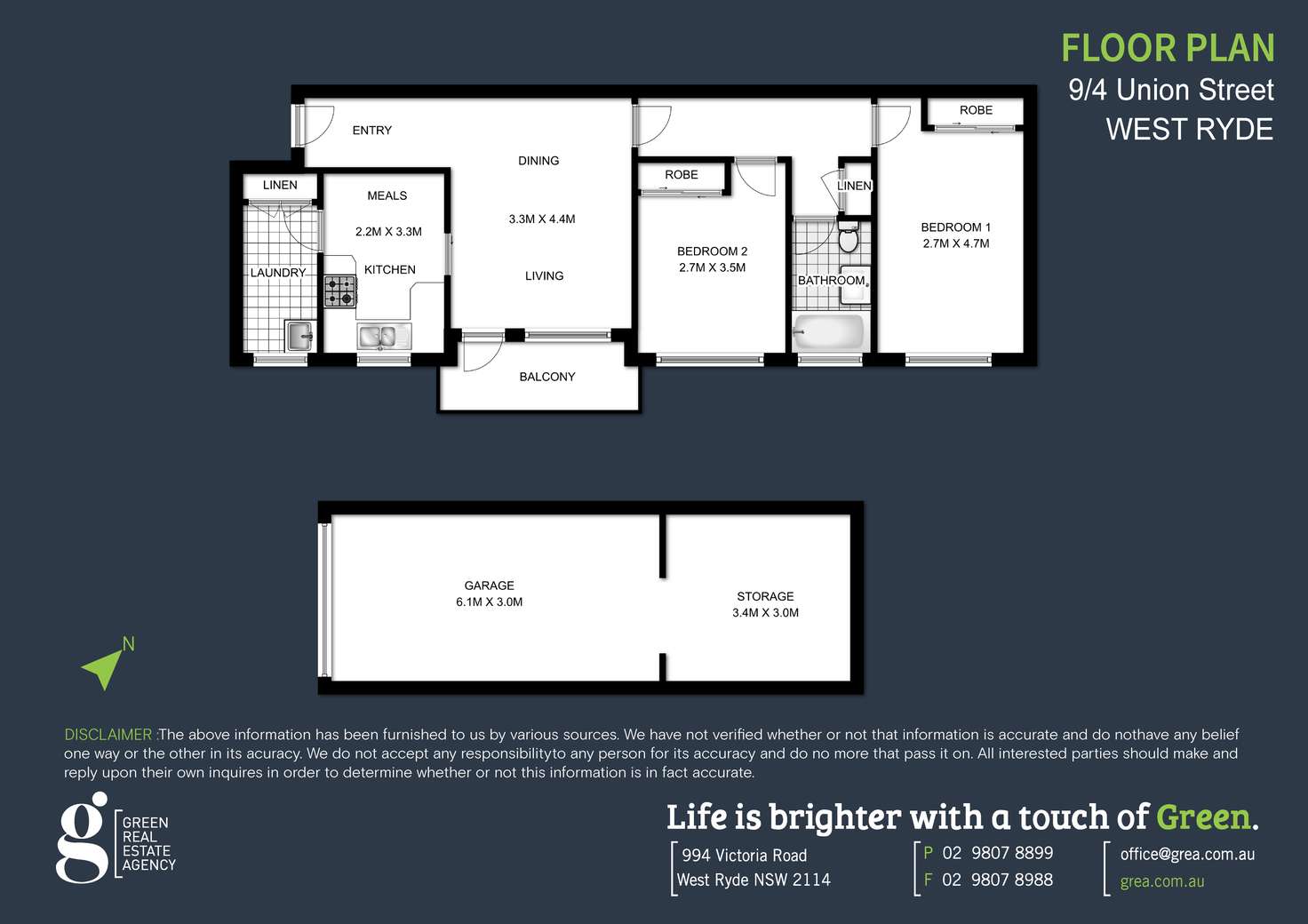 Floorplan of Homely unit listing, 9/4 Union Street, West Ryde NSW 2114