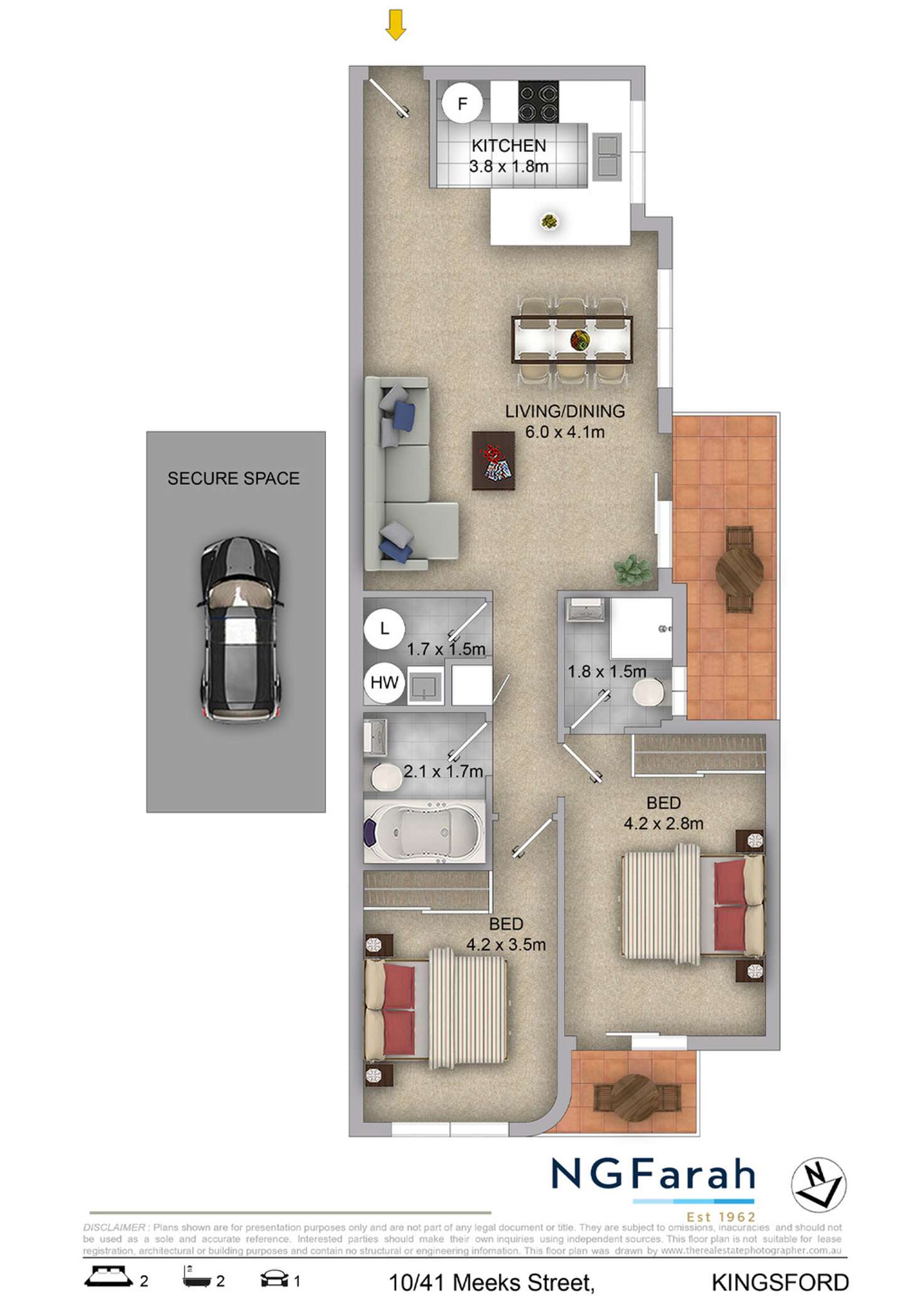 Floorplan of Homely unit listing, 10/41-41A Meeks Street, Kingsford NSW 2032