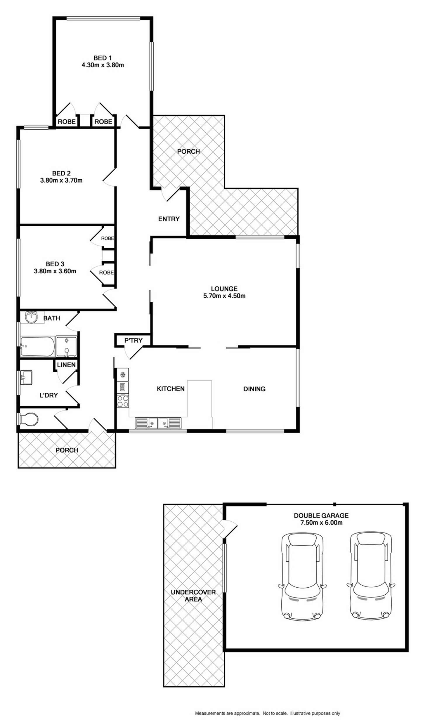 Floorplan of Homely house listing, 74 Thomas Mitchell Drive, Wodonga VIC 3690