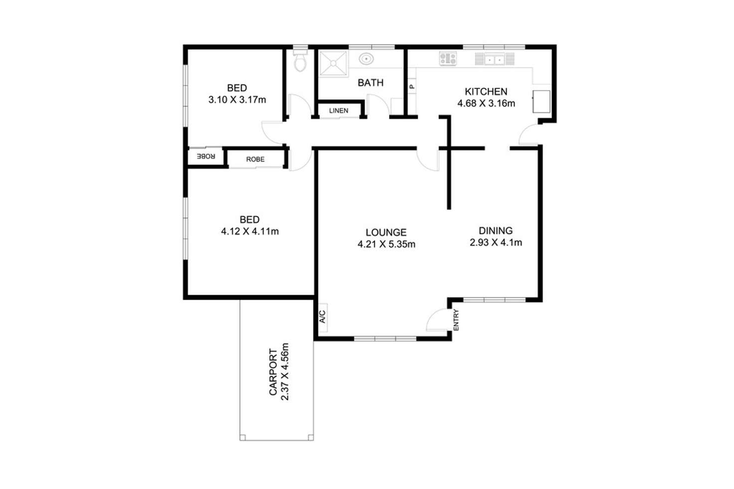 Floorplan of Homely unit listing, 1/437 Glynburn Road, Leabrook SA 5068