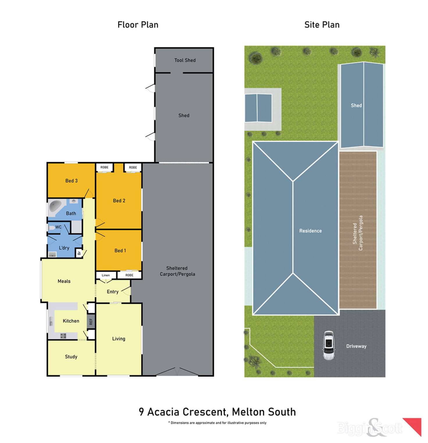 Floorplan of Homely house listing, 9 Acacia Crescent, Melton South VIC 3338