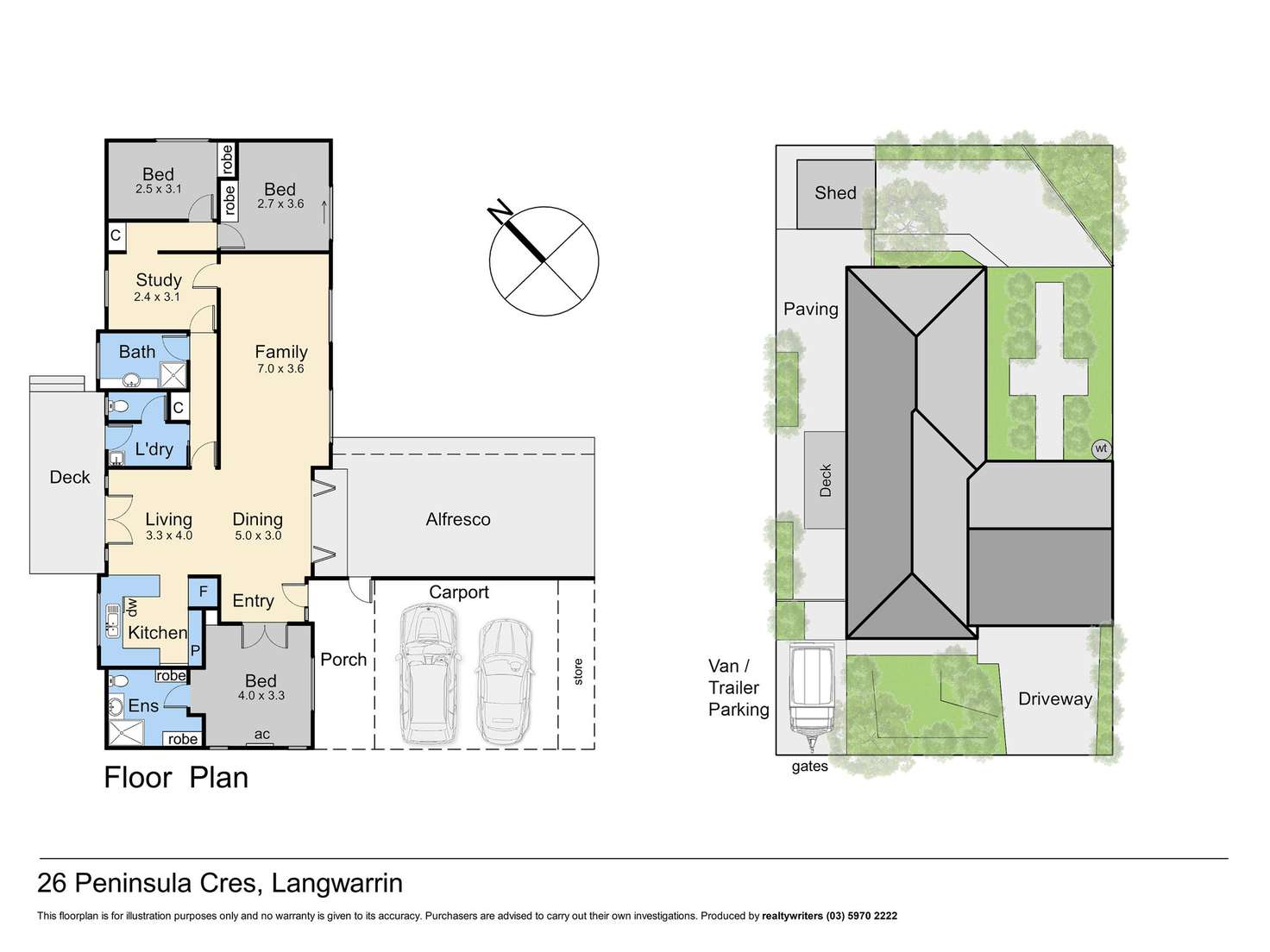 Floorplan of Homely house listing, 26 Peninsula Crescent, Langwarrin VIC 3910
