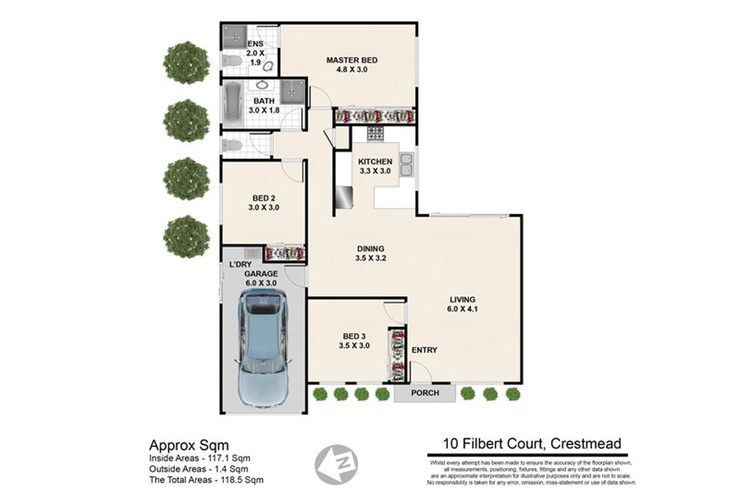 Floorplan of Homely house listing, 10 Filbert Court, Crestmead QLD 4132