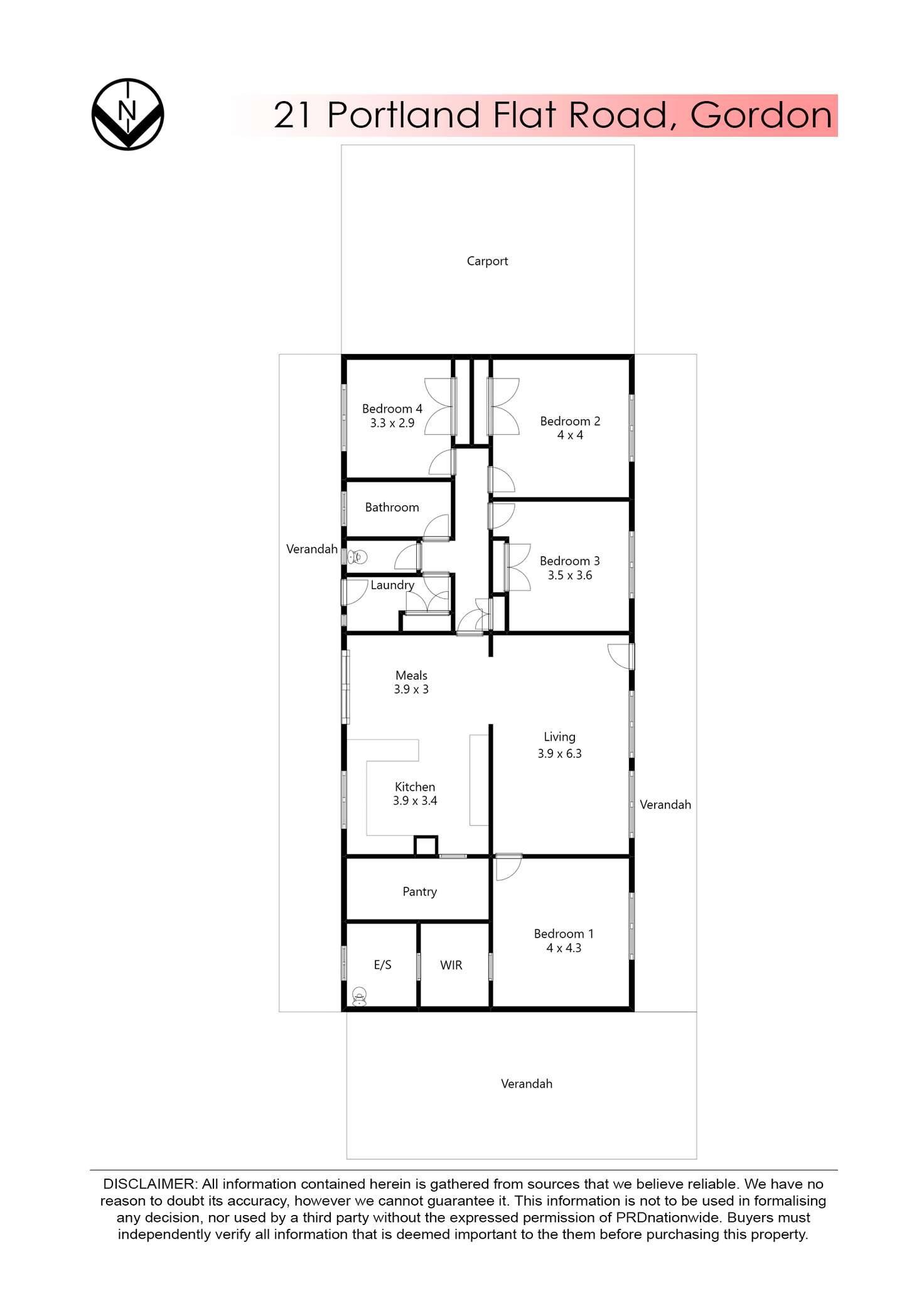 Floorplan of Homely house listing, 21 Portland Flat Road, Gordon VIC 3345