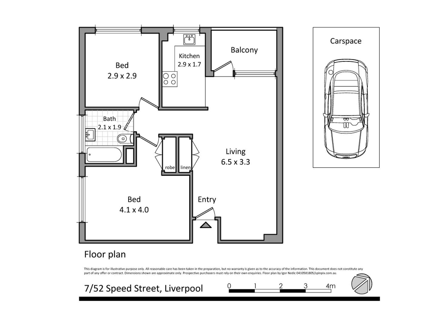 Floorplan of Homely apartment listing, 7/52 Speed Street, Liverpool NSW 2170