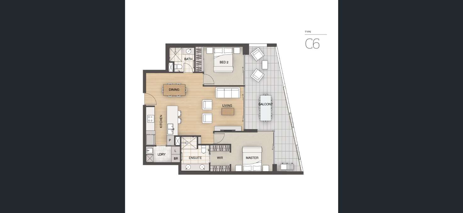 Floorplan of Homely apartment listing, 308/1 Davies Road, Claremont WA 6010