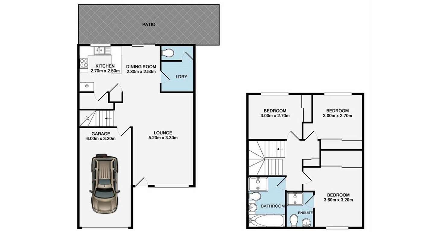 Floorplan of Homely townhouse listing, 52/56 Sophie Place, Doolandella QLD 4077