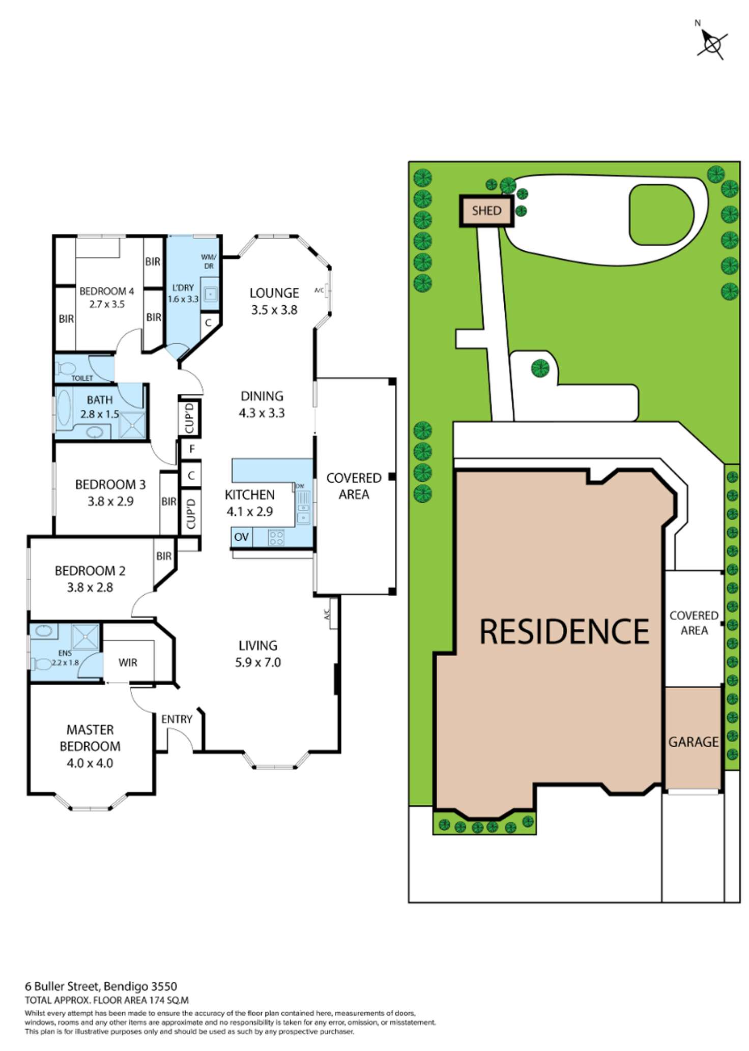 Floorplan of Homely house listing, 6 Buller Street, Bendigo VIC 3550