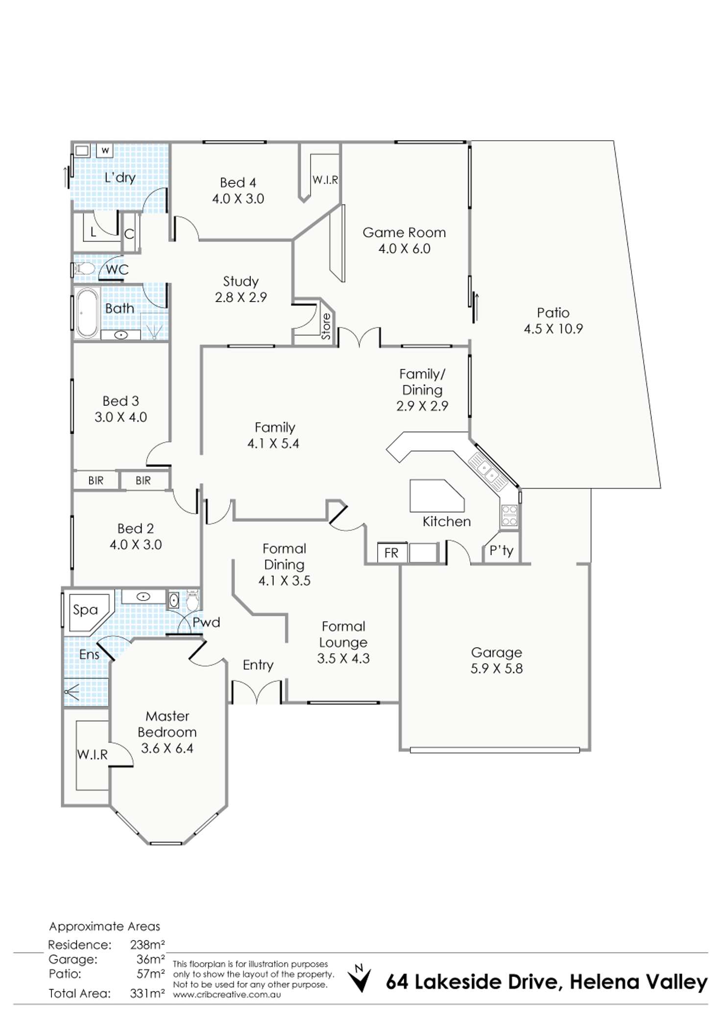 Floorplan of Homely house listing, 64 Lakeside Drive, Helena Valley WA 6056