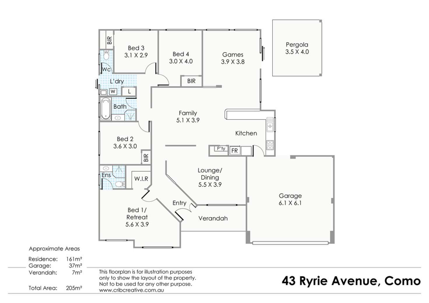 Floorplan of Homely house listing, 43 Ryrie Avenue, Como WA 6152