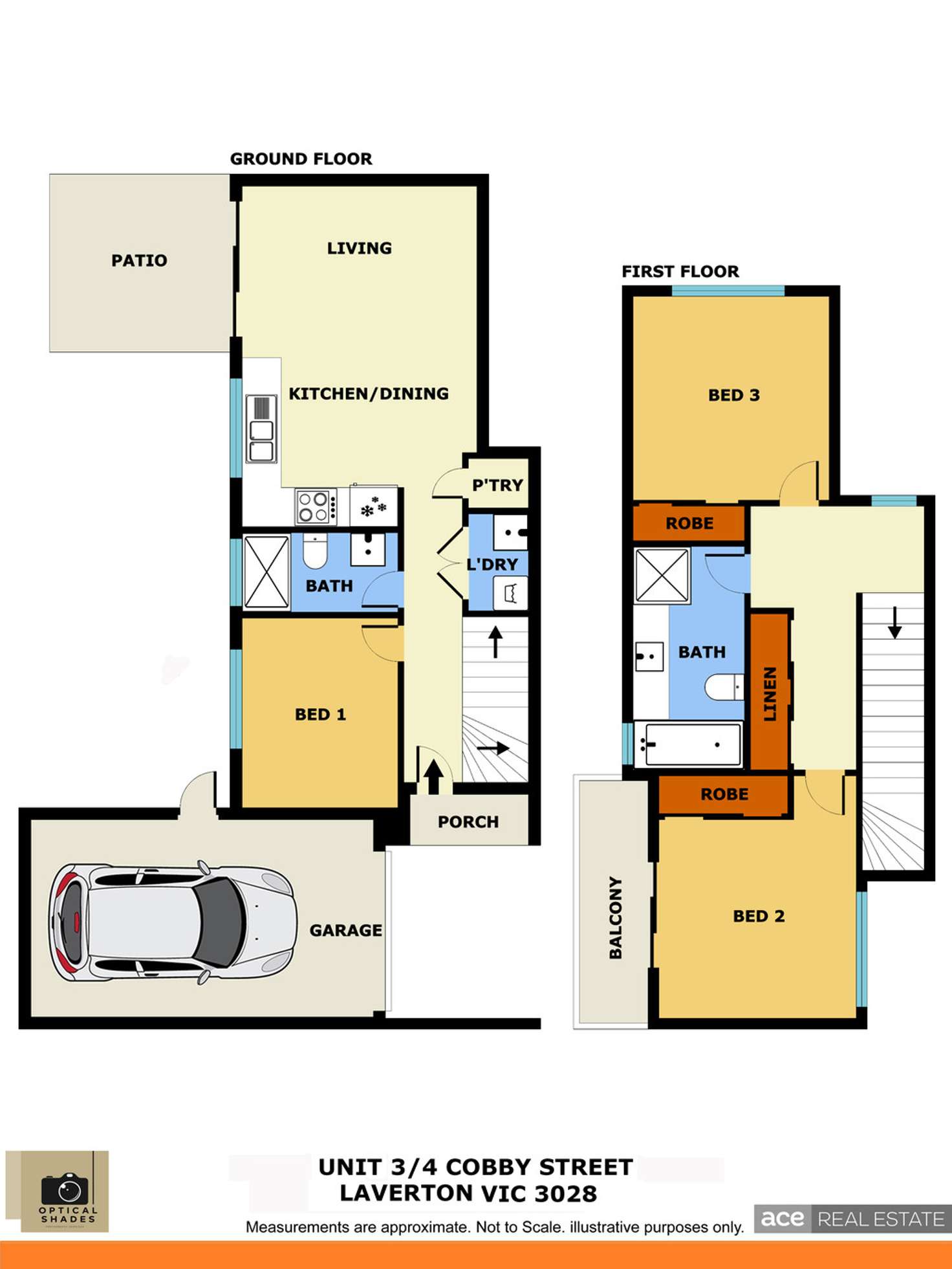 Floorplan of Homely townhouse listing, 3/4 Cobby Street, Laverton VIC 3028