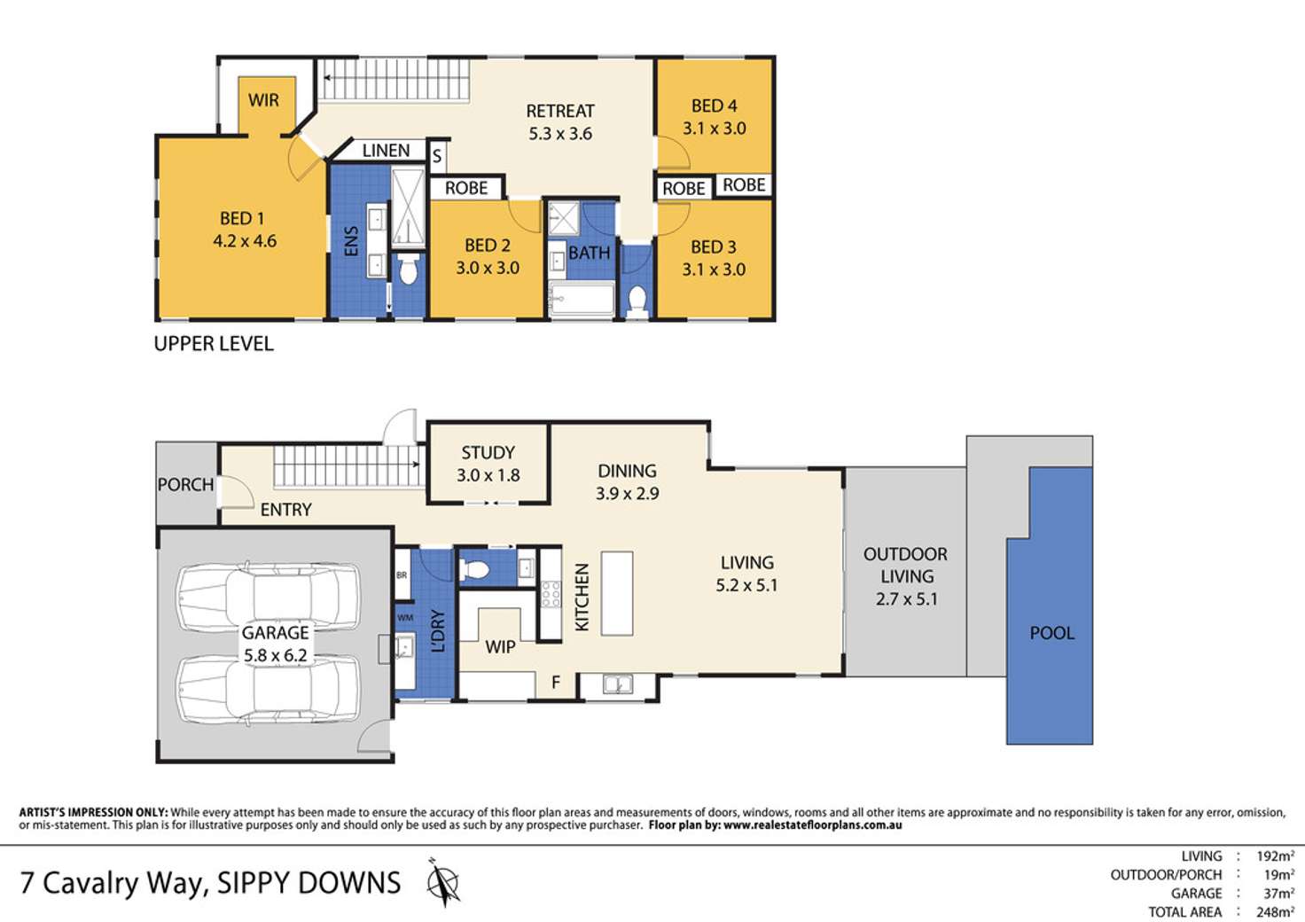 Floorplan of Homely house listing, 7 Cavalry Way, Sippy Downs QLD 4556