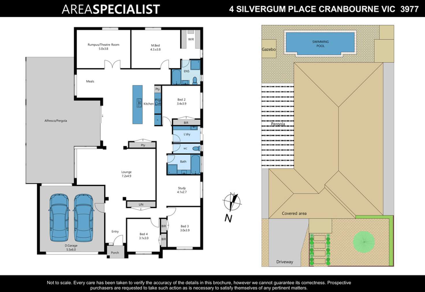 Floorplan of Homely house listing, 4 Silvergum Place, Cranbourne VIC 3977