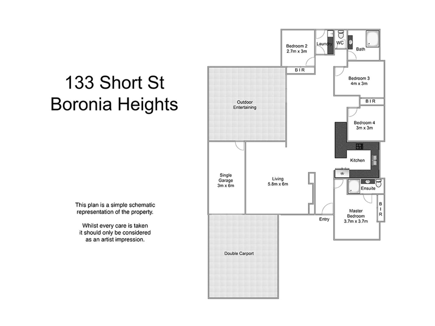 Floorplan of Homely house listing, 133 Short Street, Boronia Heights QLD 4124