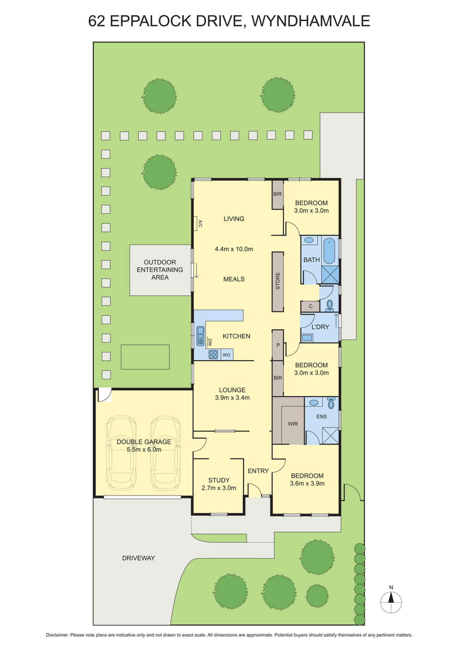 Floorplan of Homely house listing, 62 EPPALOCK DRIVE, Manor Lakes VIC 3024