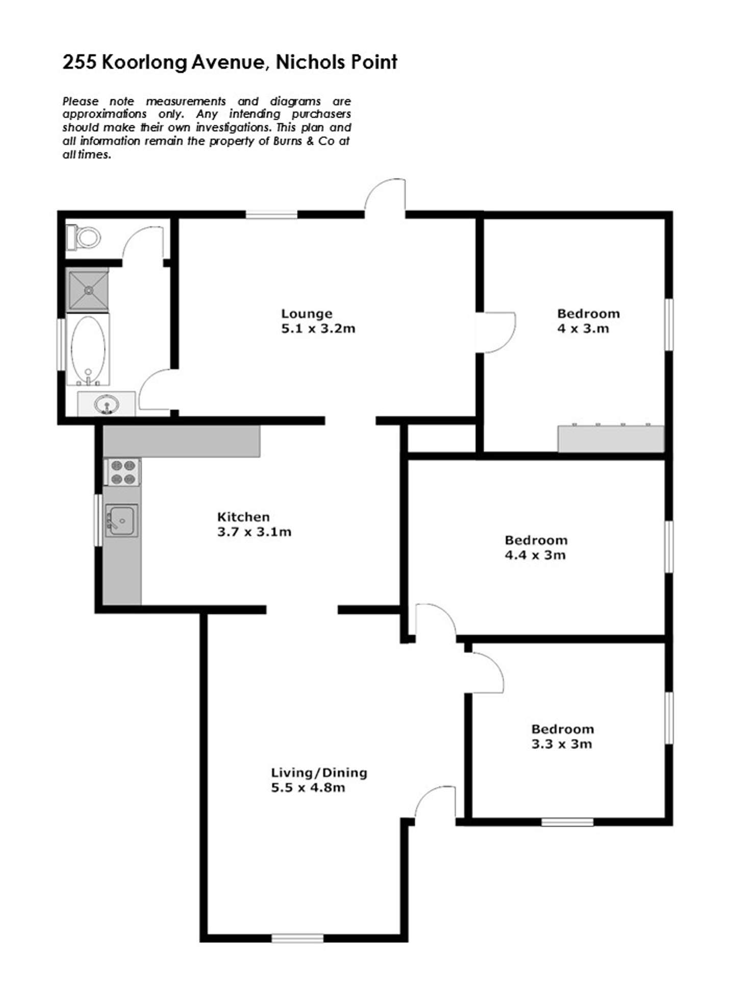 Floorplan of Homely house listing, 255 Koorlong Avenue, Nichols Point VIC 3501