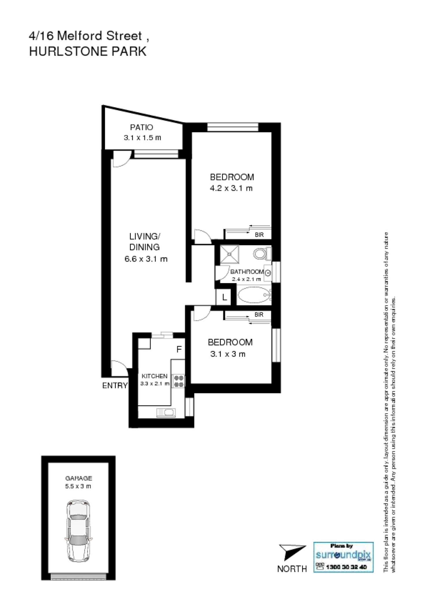 Floorplan of Homely unit listing, 4/16 Melford Street, Hurlstone Park NSW 2193