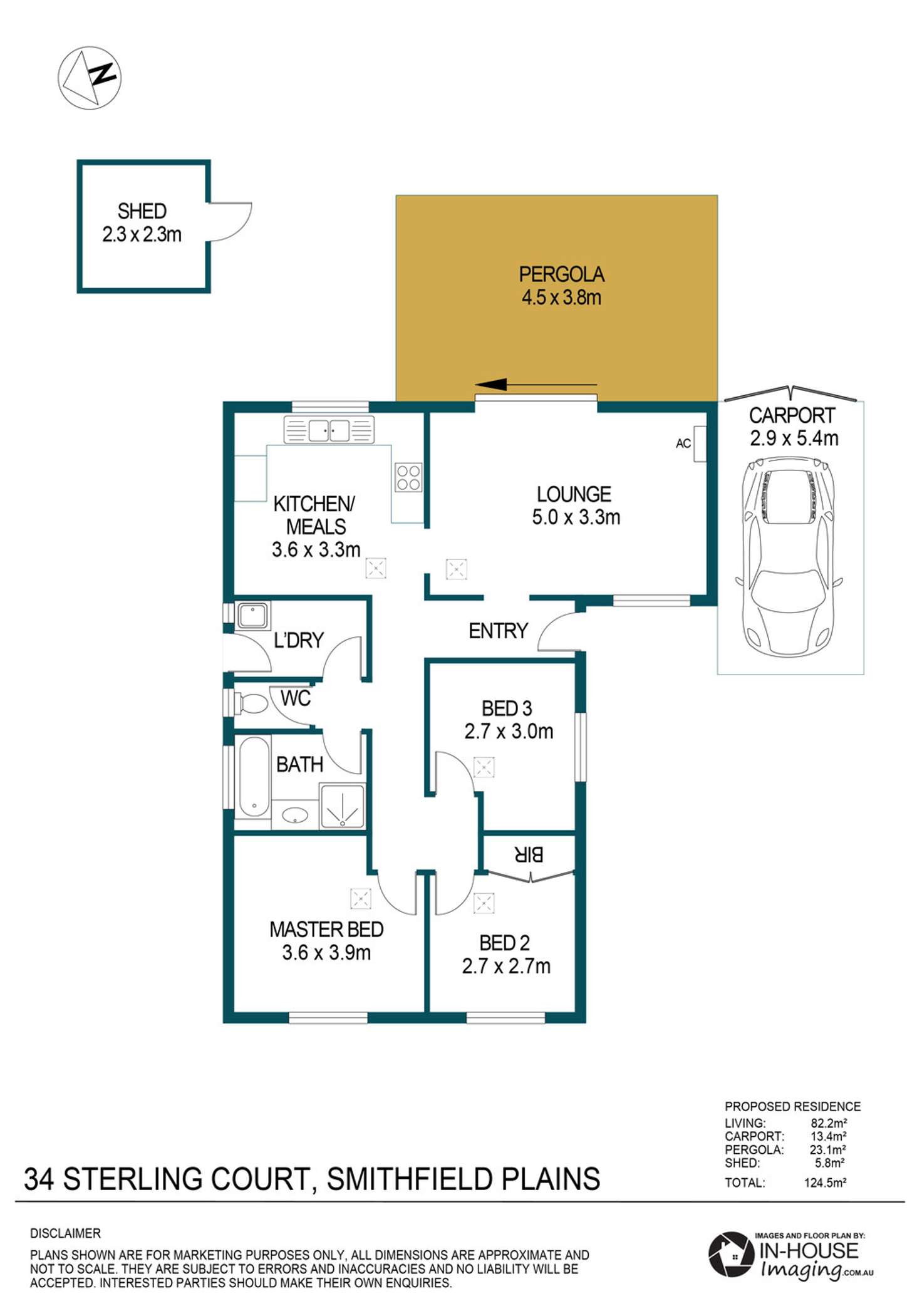 Floorplan of Homely house listing, 34 Sterling Court, Smithfield Plains SA 5114