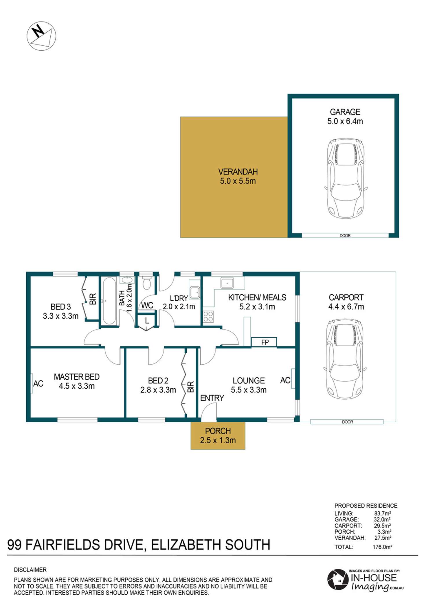 Floorplan of Homely house listing, 99 Fairfield Road, Elizabeth South SA 5112
