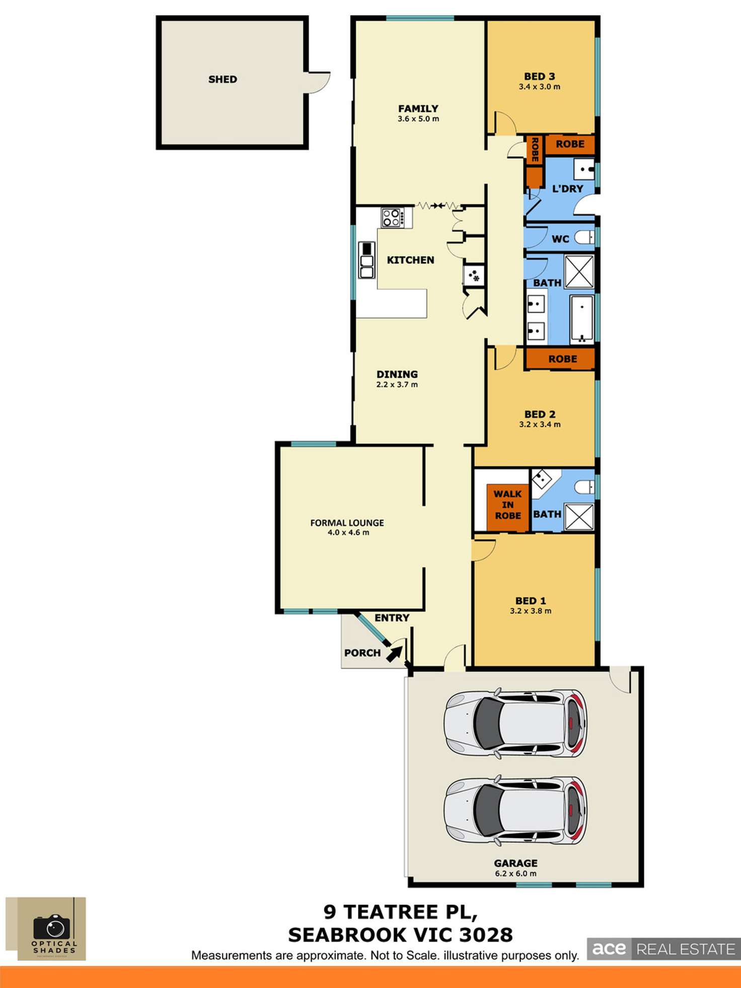 Floorplan of Homely house listing, 9 Teatree Place, Seabrook VIC 3028
