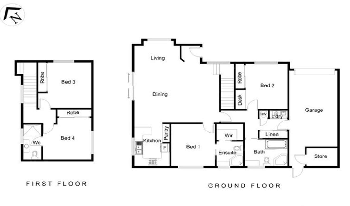 Floorplan of Homely townhouse listing, 2/26 Amber Court, Ulverstone TAS 7315