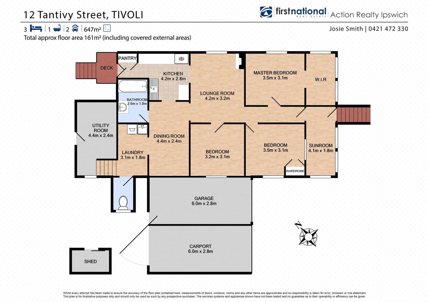 Floorplan of Homely house listing, 12 Tantivy Street, Tivoli QLD 4305