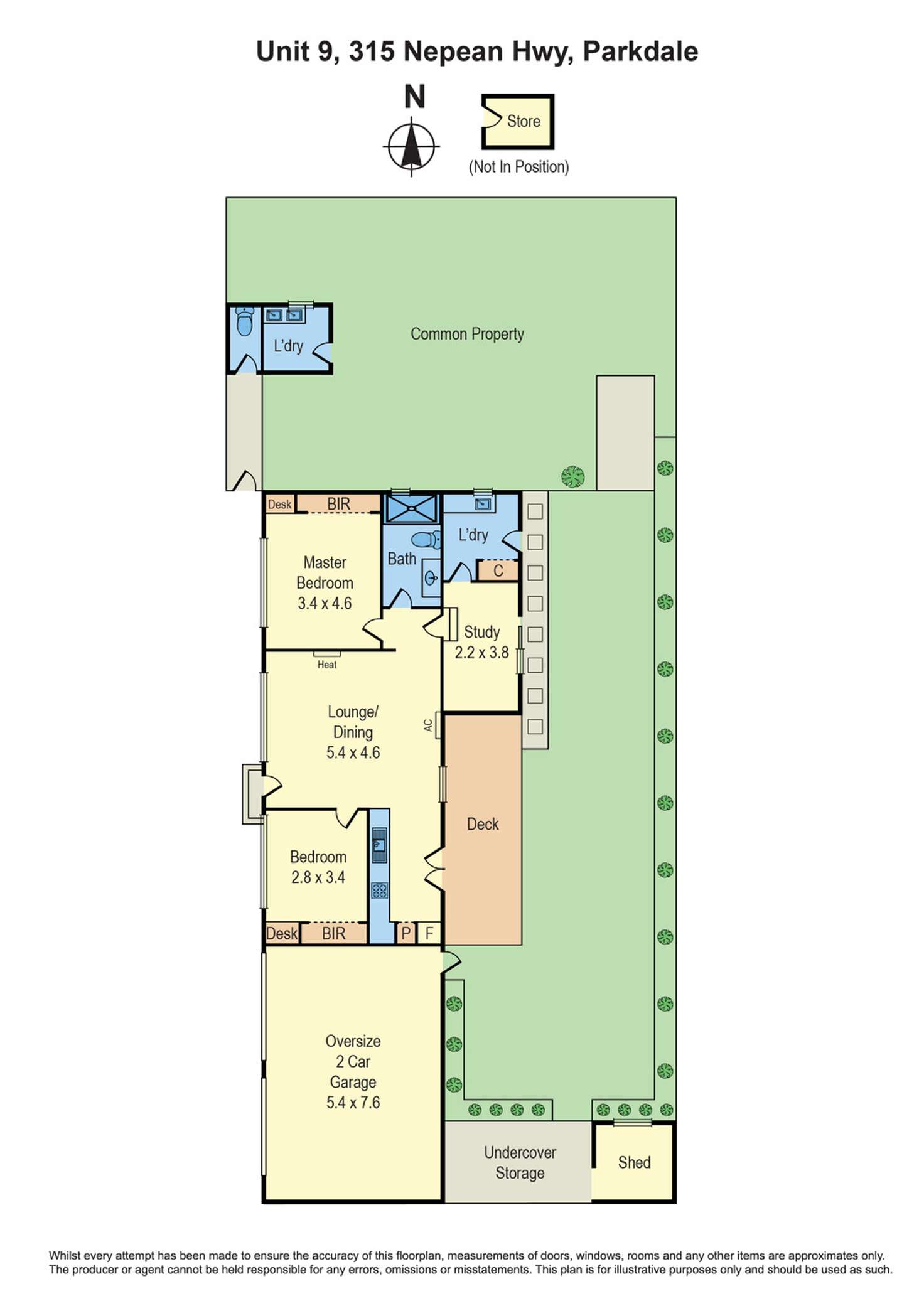 Floorplan of Homely unit listing, 9/315 Nepean Highway, Parkdale VIC 3195