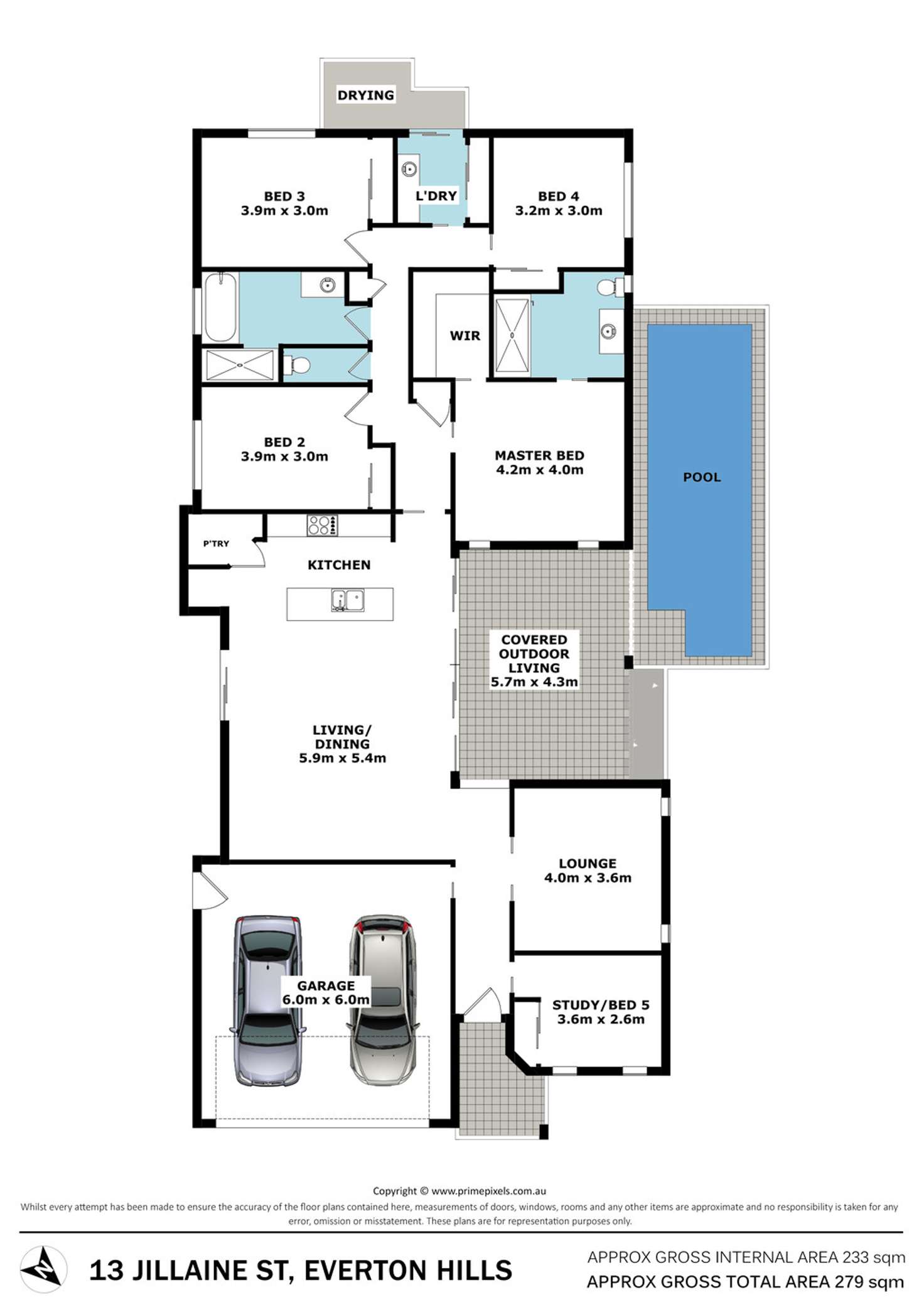 Floorplan of Homely house listing, 13 Jillaine Street, Everton Hills QLD 4053