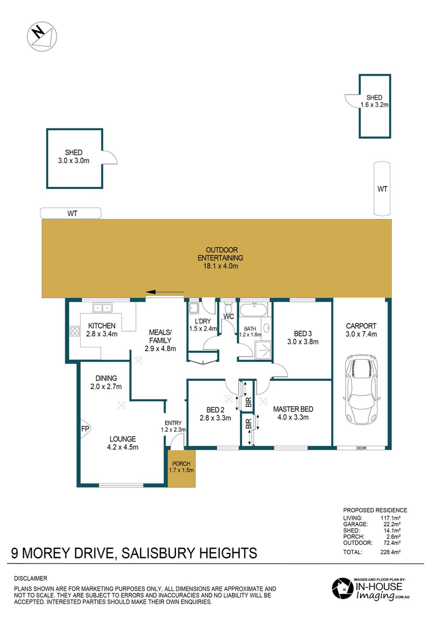 Floorplan of Homely house listing, 9 Morey Drive, Salisbury Heights SA 5109