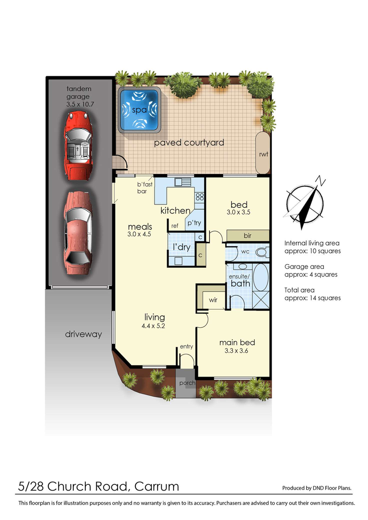 Floorplan of Homely unit listing, 5/28 Church Rd, Carrum VIC 3197