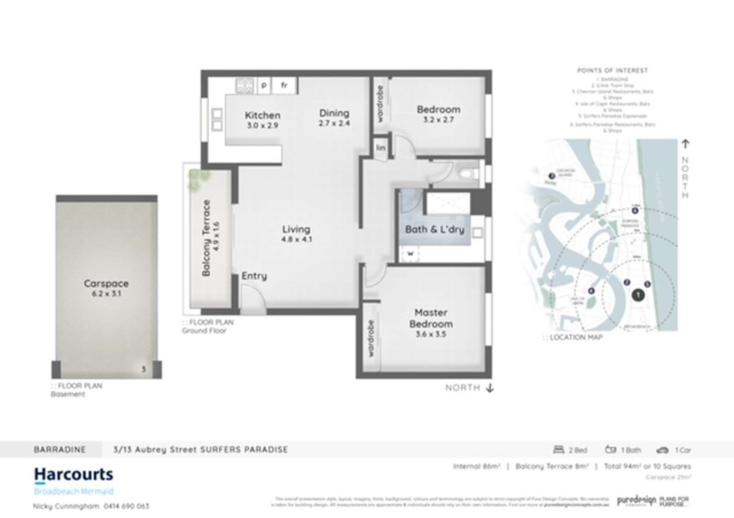 Floorplan of Homely unit listing, 3/13 Aubrey Street, Surfers Paradise QLD 4217