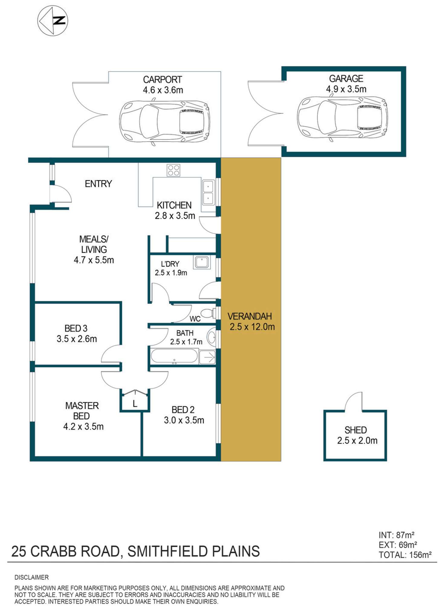 Floorplan of Homely house listing, 25 Crabb Road, Smithfield Plains SA 5114