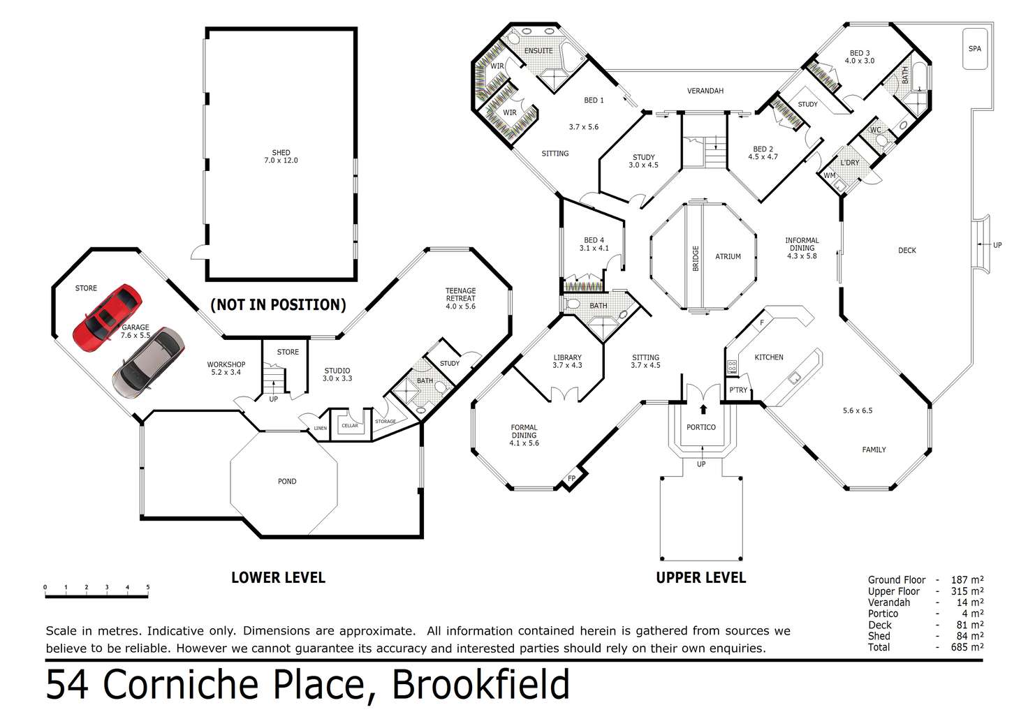Floorplan of Homely acreageSemiRural listing, 54 Corniche Place, Brookfield QLD 4069