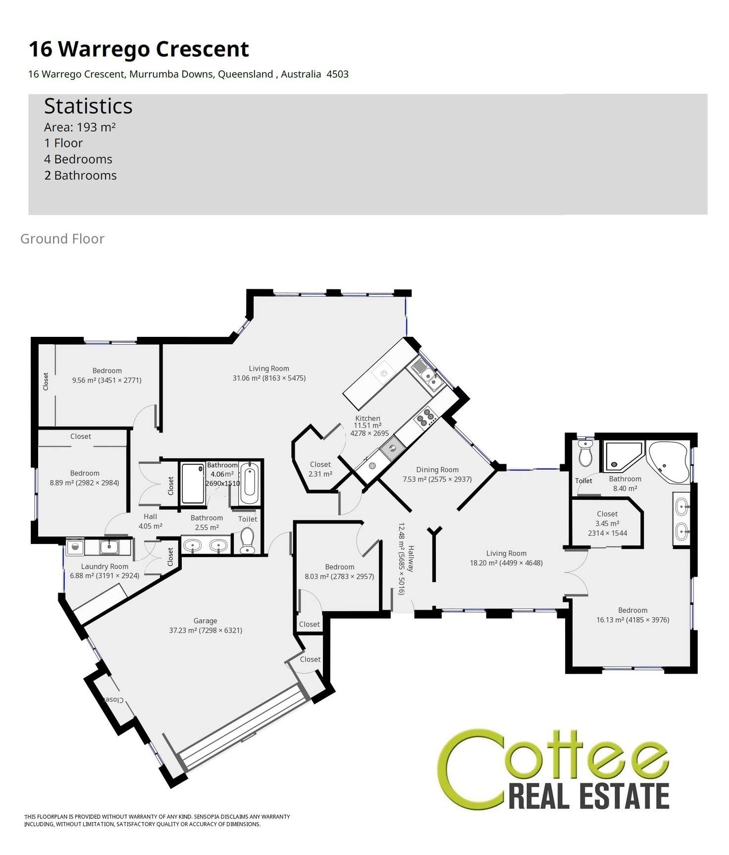 Floorplan of Homely house listing, 16 Warrego Crescent, Murrumba Downs QLD 4503