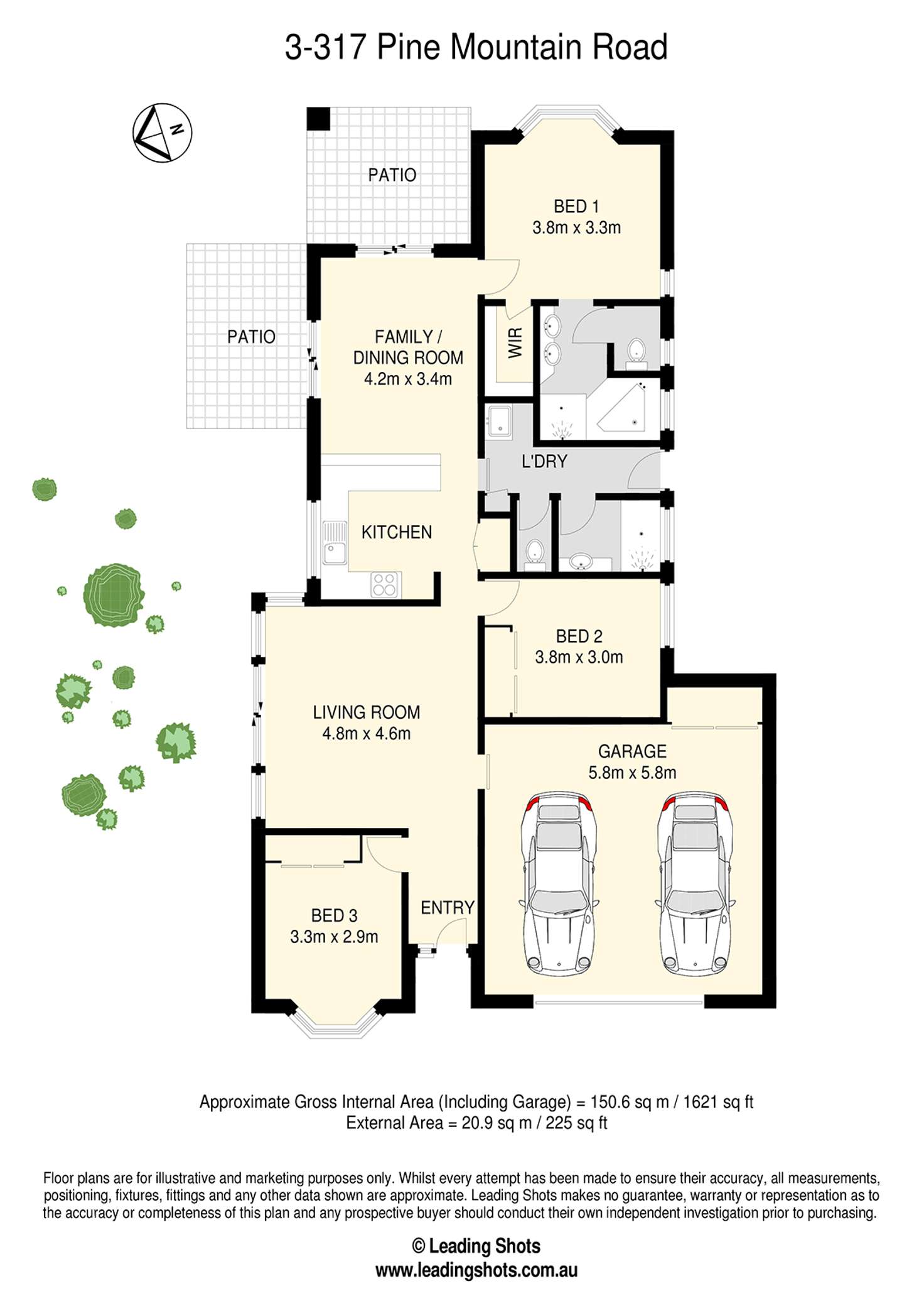 Floorplan of Homely villa listing, 3/317 Pine Mountain Road, Mount Gravatt East QLD 4122