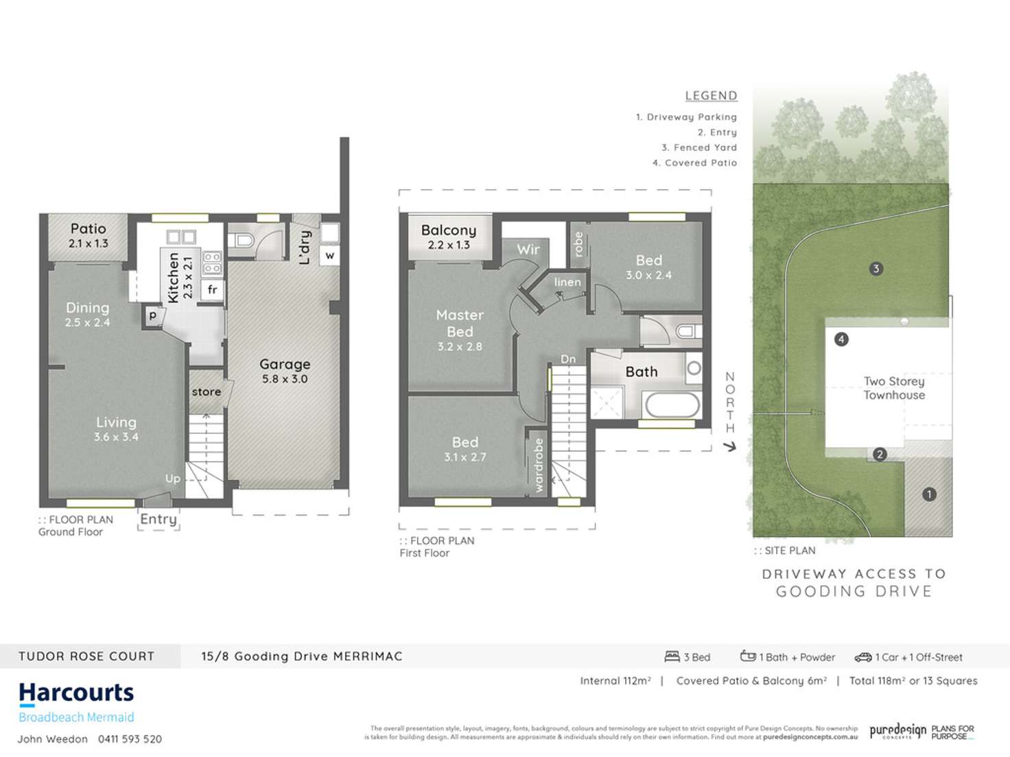 Floorplan of Homely unit listing, 15/8 Gooding Drive, Merrimac QLD 4226