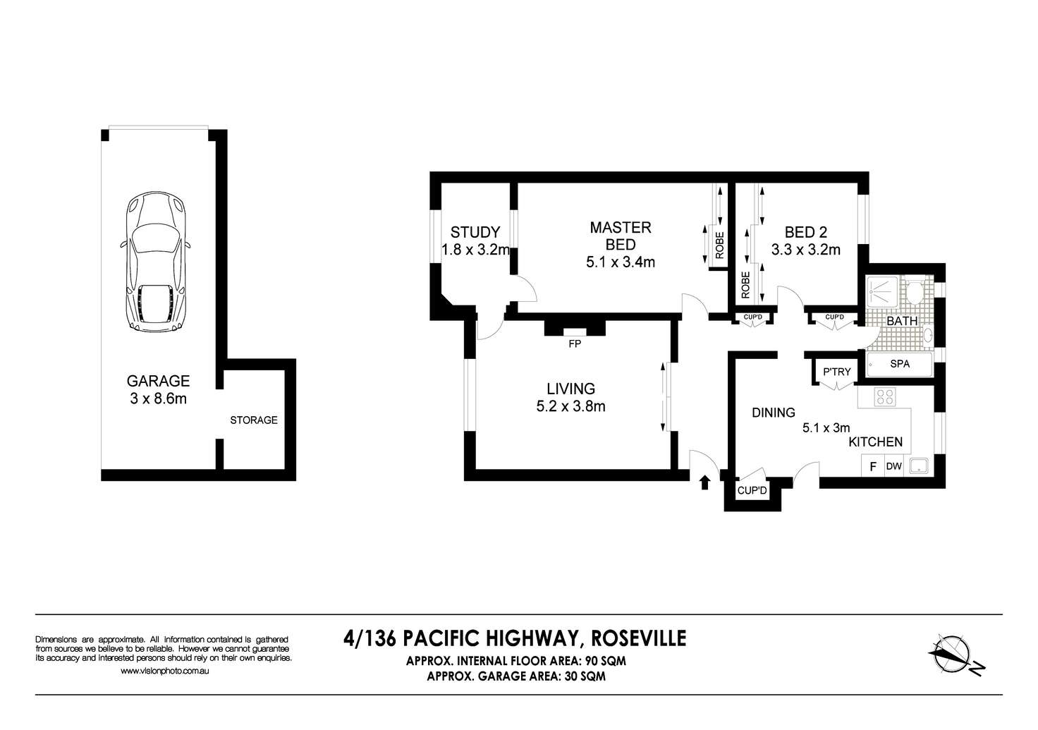 Floorplan of Homely apartment listing, 4/136 Pacific Highway, Roseville NSW 2069