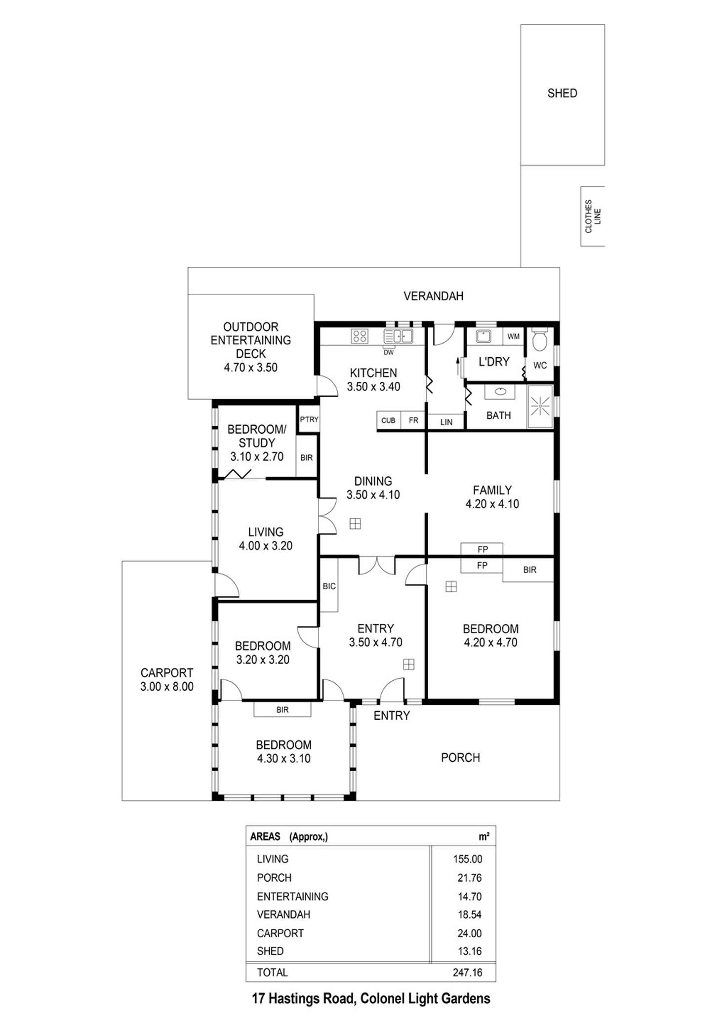 Floorplan of Homely house listing, 17 Hastings Road, Colonel Light Gardens SA 5041